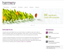 Tablet Screenshot of harmonyleadership.com